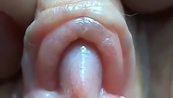 Intense Close-Up Of A Girl'S Clitoris While Masturbating
