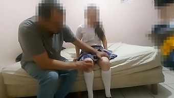 A Stunning Mexican High School Student And Her Neighbor Team Up To Give A Gift, Engaging In Sexual Activity With A Young Man From Sinaloa In An Authentic Homemade Video.