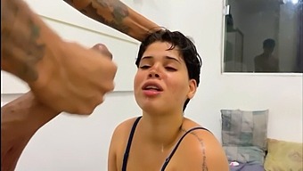 Deepthroat Action With Big Natural Tits